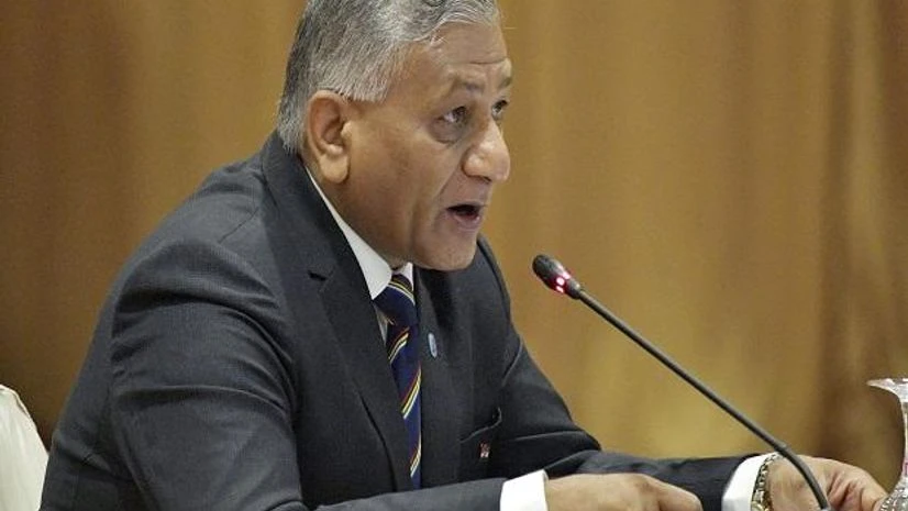 Indian Minister of State for External Affairs Vijay Kumar Singh Indian Minister of State for External Affairs Vijay Kumar Singh