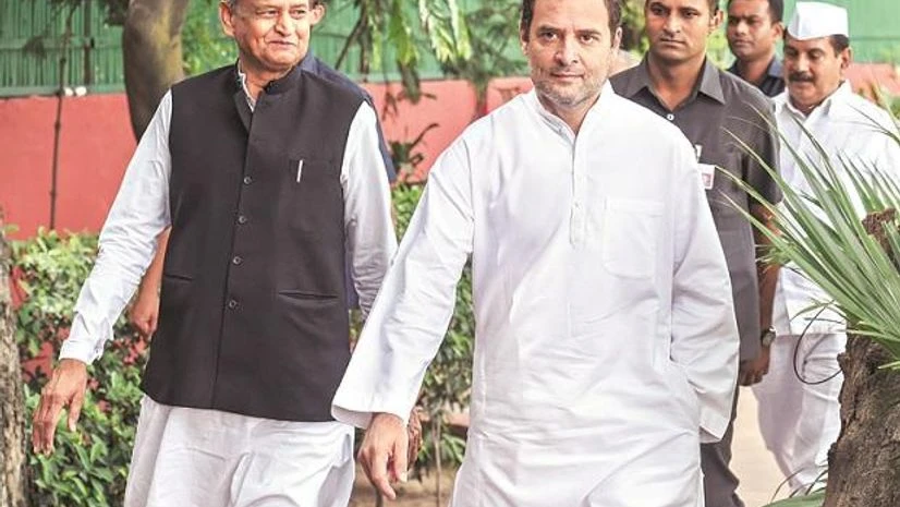 Rahul Gandhi and Ashok Gehlot Rahul Gandhi and Ashok Gehlot during the CWC meet in New Delhi. (Photo: PTI)