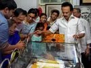 karunanidhi, stalin DMK leader MK Stalin stands alongside the mortal remains of his father and DMK chief M Karunanidhi, in Chennai on Wednesday