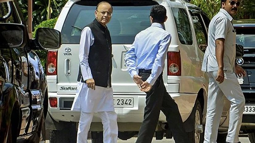 arun jaitley Union Minister Arun Jaitley arrives at Parliament during its Monsoon session, in New Delhi on Thursday. Photo: PTI