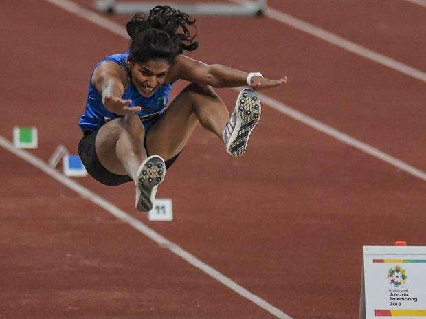Neena Varakil wins women's long jump silver in Asian Games Neena Varakil wins women's long jump silver in Asian Games