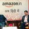 Manish Tiwary, Vice President, Category Management, and Kishore Thota, Director, Customer Experience and Marketing, announce the launch of Amazon.in's shopping experience in Hindi