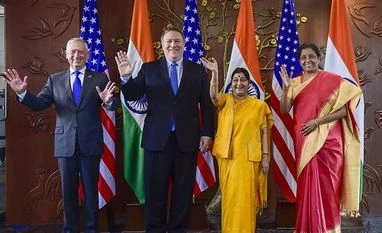 Signing COMCASA is landmark step in Indo-US relationship: Partnership forum 2 2 talks, 2 2 dialogue, India, US, sushma swaraj, narendra modi, Donald trump ,mike pompeo, Money,H-1B visa,Nirmala Sitharaman,America,Trump administration,Indians,Micheal Pompeo,External Affairs Minister,Prime Minister,U.S. Congress,China,President