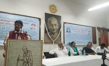 Ramdas Athawale slapped by his party worker at public event in Maharashtra Ramdas Athawale