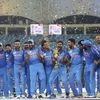 Indian players celebrate with the trophy after winning the Asia Cup final cricket match against Bangladesh, in Dubai