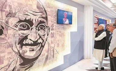 Gandhi Jayanti Prime Minister Narendra Modi at the Mahatma Gandhi International Sanitation Convention, at Rashtrapati Bhavan on Tuesday. Photo:PTI