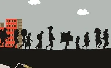 Why the Bhaiyyas are leaving Gujarat Illustration by Binay Sinha