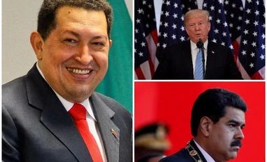 A tale of three presidents: What Trump, Maduro needs to learn from Chavez Left: Hugo Chavez, Top right: Donald Trump, Bottom right: Nicolás Maduro
