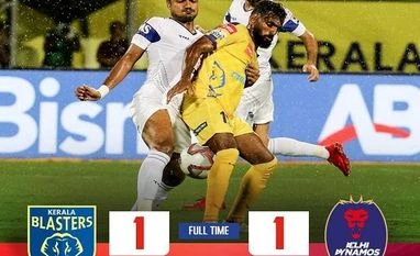 ISL 2018-19: Delhi Dynamos FC and Kerala Blasters FC share the spoils Kerala Blasters FC vs Delhi Dynamos FC