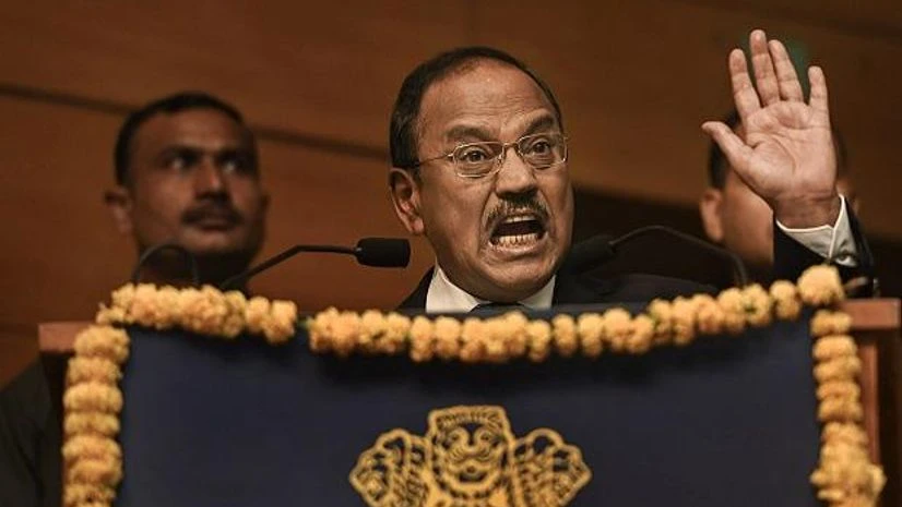 NSA Ajit Doval gestures during his speech at Sardar Patel Memorial Lecture 2018, in New Delhi on Thursday | Photo: PTI NSA Ajit Doval gestures during his speech at Sardar Patel Memorial Lecture 2018, in New Delhi on Thursday | Photo: PTI