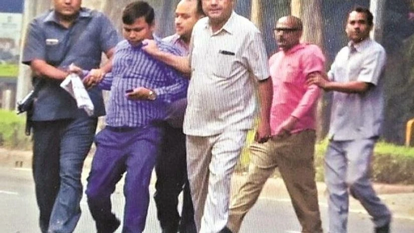 outside the residence of Alok Verma outside the residence of Alok Verma