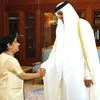 Sushma Swaraj, Tamim Bin Hamad Al-Thani
