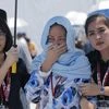 A relative cries during a prayer service for victims in the crashed Lion Air flight 610 aboard an Indonesia Navy ship in the waters where the airplane is believed to have crashed in Tanjung Karawang, Indonesia (Photo: AP/PTI)