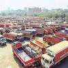 File photo of the APMC yard during the stir, in Navi Mumbai 	photo: pti