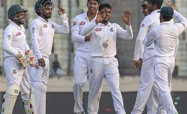 Mehidy's 12-wicket haul against WI aids Bangladesh's first ever innings win Mehidy ran through the line-up to finish with seven wickets as the visitors are bowled out for 111, well behind Bangladesh's first-innings 506. Photo: Twitter
