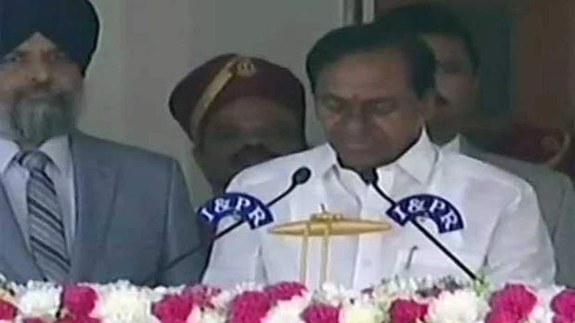 KCR, TRS The oath ceremony of K Chandrasekhar Rao as the Chief Minister of Telangana