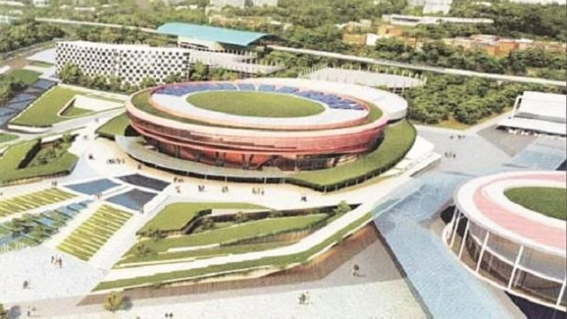 An illustrative picture of the under-construction convention centre at Pragati Maidan in New Delhi, where the five-star hotel is likely to come up (Photo: Indiatradefair.com) An illustrative picture of the under-construction convention centre at Pragati Maidan in New Delhi, where the five-star hotel is likely to come up (Photo: Indiatradefair.com)
