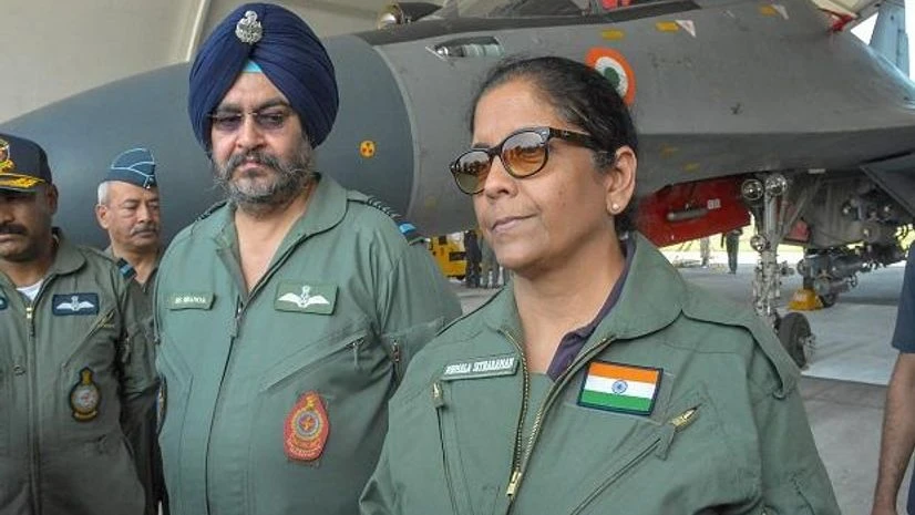 Nirmala Sitharaman with Air Chief Marshal BS Dhanoa during her visit to Chabua Airbase in Dibrugarh Nirmala Sitharaman with Air Chief Marshal BS Dhanoa during her visit to Chabua Airbase in Dibrugarh