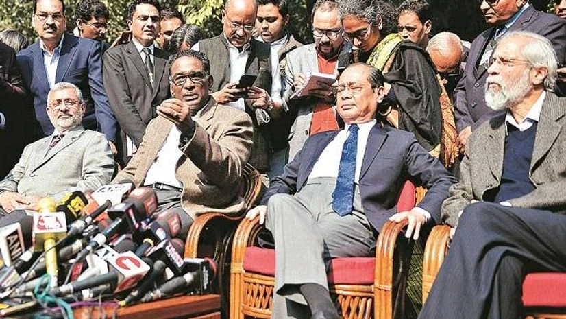 (From left) Justice Madan B Lokur with Chief Justice Rajan Gogoi and Justices J Chelameswar and Kurien Joseph (From left) Justice Madan B Lokur with Chief Justice Rajan Gogoi and Justices J Chelameswar and Kurien Joseph