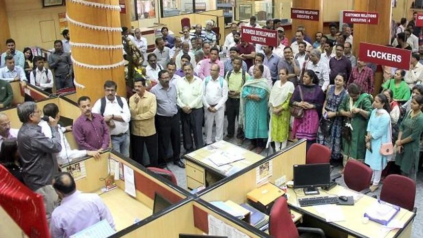 Bank strike Bank officers