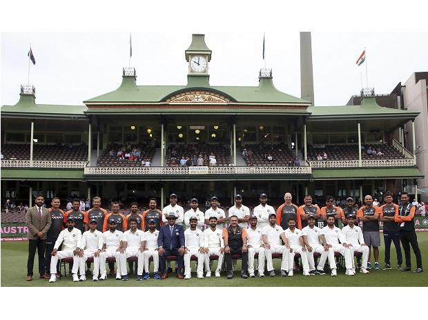 The entire team pose for a photo before the play The entire team pose for a photo before the play