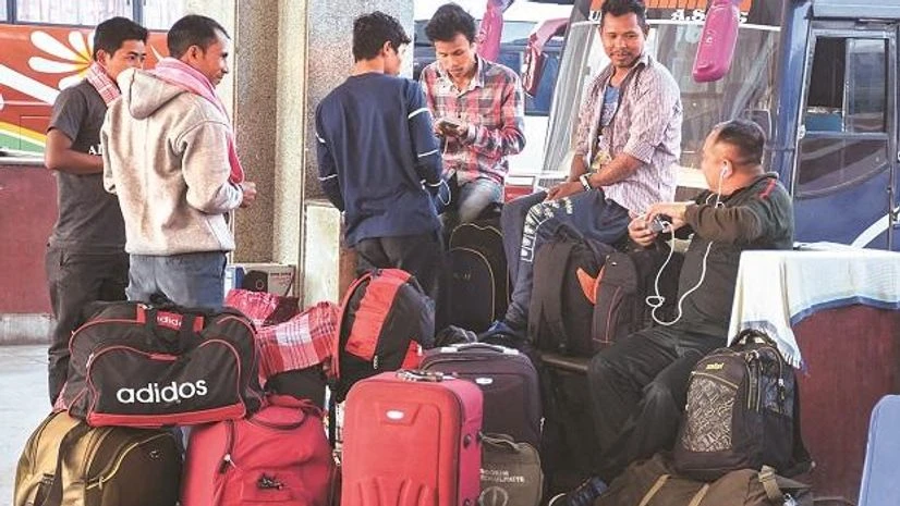 bus terminal, Guwahati bus service, bus passengers Stranded passengers wait at an inter-state bus terminal in Guwahati on Tuesday during a strike called by All Assam Students’ Union and the North East Students’ Organisation in protest against Citizenship (Amendment) Bill, 2016 Photo: PTI