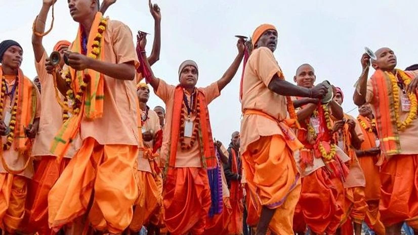 No locus standi: India rejects US global religious freedom report Sadhus participate in religious procession royal entry 'Peshwai' ceremony, ahead of Kumbh Mela festival, in Allahabad
