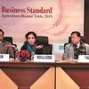 (Right to left) Joint secretaries in the agriculture ministry, P K Swain and Neerja Adidaim, with former chairman of the Commission for Agricultural Costs and Prices T Haque at the Business Standard Agriculture Round Table on Thursday 	Photo: Dalip K