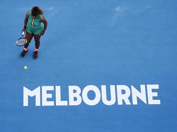 Serena Williams of the U.S. in action against Romania's Simona Halep Serena Williams of the U.S. in action against Romania's Simona Halep