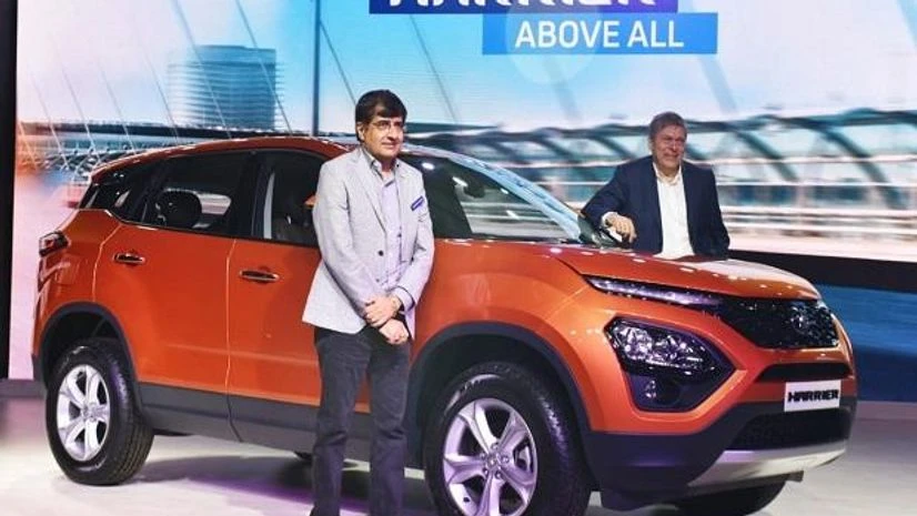 Mayank pareek, president-passenger vehicle business unit, Tata motors and Guenter Butschek, CEO and MD, Tata Motors launch the new SUV Harrier in Mumbai (Photo by Kamlesh Pednekar) Tata Motors Harrier