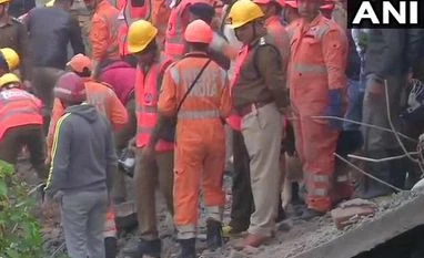 Gurgaon: Under-construction building collapses, seven feared trapped BUILDING COLLAPSE