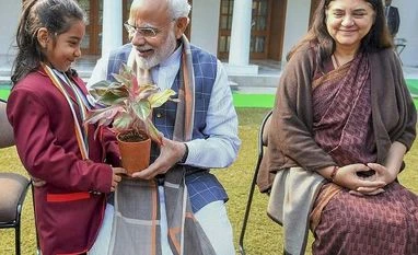 In pictures: PM Modi meets the winners of Rashtriya Bal Puraskar Prime Minister Narendra Modi felicitates a brave girl during his interaction with the winners of Rashtriya Bal Puraskar - 2019