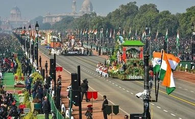 Bangla tri-service contingent to lead first 10 rows of Republic Day parade Tableaus move during the 70th Republic Day Parade at Rajpath in New Delhi