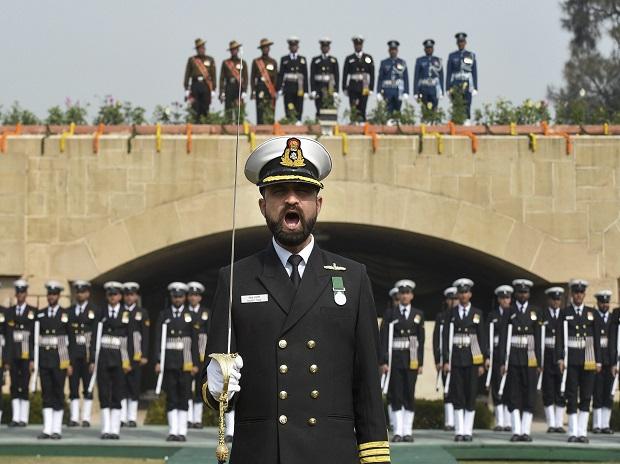 Tri-Services bands pay homage to Mahatma Gandhi on his 71st death anniversary Tri-Services bands pay homage to Mahatma Gandhi on his 71st death anniversary