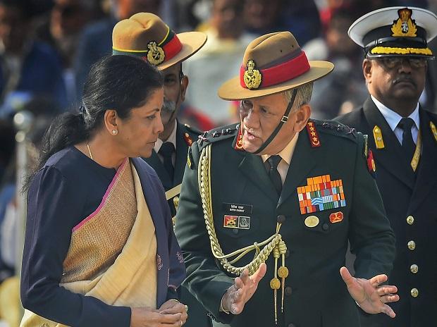 Defence Minister Nirmala Sitharaman and Army Chief Gen. Bipin Rawat after paying tribute to Mahatma Gandhi Defence Minister Nirmala Sitharaman and Army Chief Gen. Bipin Rawat after paying tribute to Mahatma Gandhi
