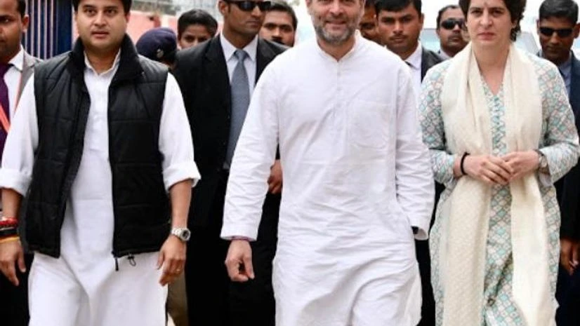 Priyanka Gandhi, Rahul Gandhi, Jyotiraditya Scindia Priyanka Gandhi in Lucknow