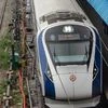 Vande Bharat Express, India's first semi-high speed train, arrives back from Varanasi after its inaugural run at New Delhi Railway Station