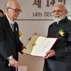 Prime Minister Narendra Modi receives the Seoul Peace Prize, at the award ceremony in Seoul | Photo: PTI