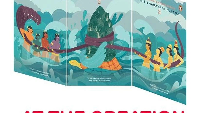 Cover story: Placing the cover of each volume side by side, in a sequence starting with the first volume, yields a skilfully illustrated scene of the Samudra Manthan or the churning of the ocean Cover story: Placing the cover of each volume side by side, in a sequence starting with the first volume, yields a skilfully illustrated scene of the Samudra Manthan or the churning of the ocean