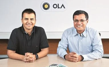 bhavish aggarwal, sachin bansal Flipkart co-founder Sachin Bansal (right) has invested ~650 crore ($92 million) in Bhavish Aggarwal-led Ola