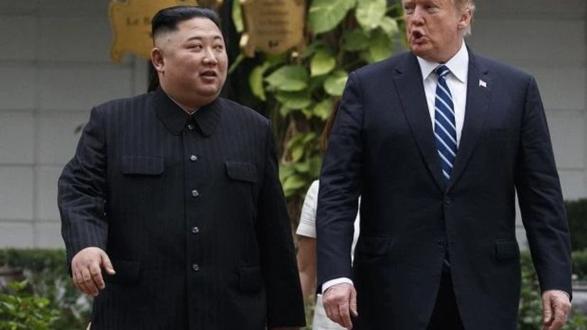 U.S. President Donald Trump, left, and North Korean leader Kim Jong Un shake hands as they meet in Hanoi, Vietnam U.S. President Donald Trump, left, and North Korean leader Kim Jong Un shake hands as they meet in Hanoi, Vietnam