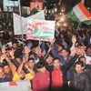 BJP workers jubilate the release of IAF pilot Wing Commander Abhinandan Varthaman by Pakistan on Friday 	photo: pti