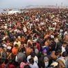 Devotees offer prayer and take holy dip on the occasion of 'Maha Shivaratri' festival during the ongoing Kumbh Mela, in Prayagraj