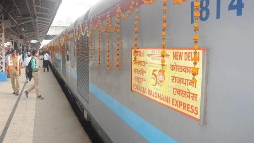 Rajdhani Express turns 50, passengers pampered with sweets and cards Rajdhani Express turns 50, passengers pampered with sweets and cards