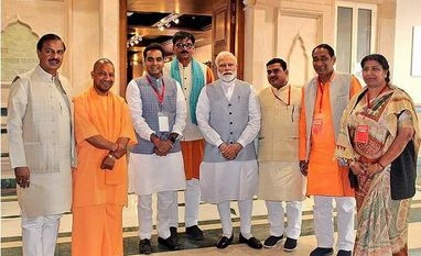 Modi slams Cong's handling of terror attacks, says India follows new policy PM Narendra Modi with Uttar Pradesh Chief Minister Yogi Adityanath at the inauguration of Pandit Deendayal Upadhyaya Institute of Archaeology in Greater Noida on Saturday Photo: PTI