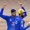 CSK spin bowlers Ravindra Jadeja and Harbhajan Singh during a training session ahead of the IPL match between Chennai Super Kings (CSK) and Rajasthan Royals (RR) at MAC Stadium, in Chennai. File photo: PTI