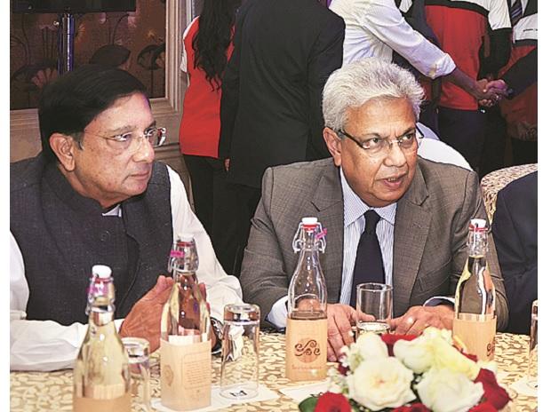 (From left) Feedback Infra Chairman Vinayak Chatterjee and CERG Advisory Founder Omkar Goswami (From left) Feedback Infra Chairman Vinayak Chatterjee and CERG Advisory Founder Omkar Goswami