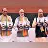 Elections, manifestos, and the infra agenda Prime Minister Narendra Modi with BJP President Amit Shah and Union Home Minister Rajnath Singh releasing the Bharatiya Janata Party's (BJP) Manifesto for Lok Sabha Elections 2019, in New Delhi (PHOTO-DALIP KUMAR)