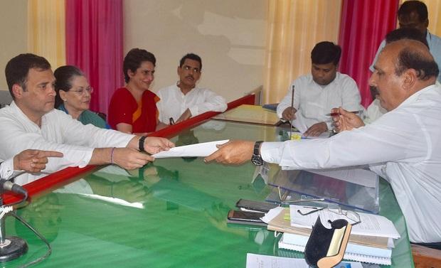 Rahul Gandhi files nomination from Amethi Congress President Rahul Gandhi files nomination from Amethi for Lok Sabha elections 2019