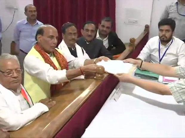 Rajnath Singh Union Home Minister Rajnath Singh files his nomination from Lucknow for Lok Sabha polls 2019